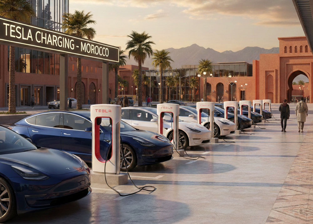 Meilleures bornes de recharge pour Tesla Model 3 au Maroc