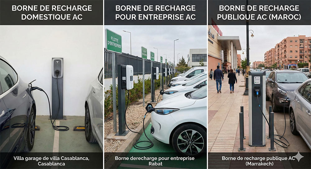 Les différents types de bornes de recharge