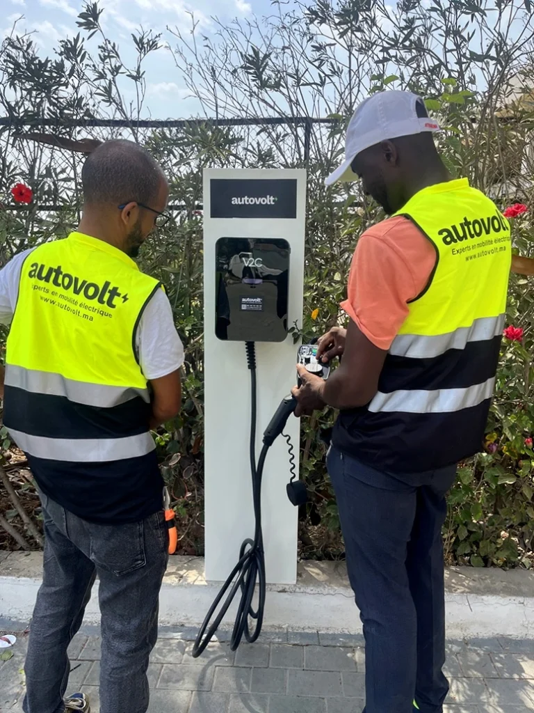 Installation borne de recharge au Maroc